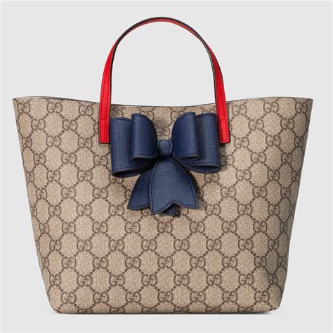 gucci children's gg supreme bow tote|Gucci Children Kids Gg Supreme Bow Tote Bag Ribbon .